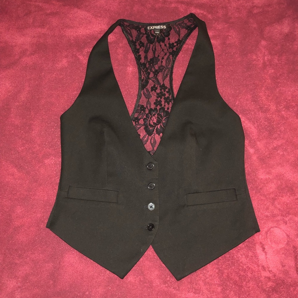Black Express vest with lace back